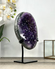 Natural Uruguayan Amethyst Geode on Metal Stand - MWS2780