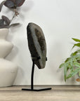 Natural Green Quartz Geode on Metal Stand - MWS3183