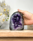 Deep purple Natural Amethyst Cathedral Geode with Large Crystals - CBP1106