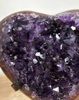 Beautiful Deep Purple Uruguayan Amethyst Stone Heart Carving - HST0267