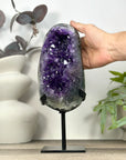 Deep Purple Natural Amethyst Geode with Jasper Shell - MWS3219
