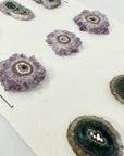 Natural Amethyst Stalactite Slices Wholesale Flat - Ideal for Pendants - STS0031