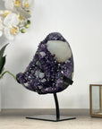 Natural Amethyst Cluster with Calcite Crystal Inclusions - MWS2215