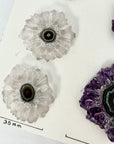 Wholesale Amethyst & Quartz Stalactite Slices for Jewelry Making - Bulk Flat Set - STS0022