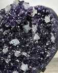 Top Grade Deep Purple Amethyst Stone with Calcite Formations - MWS2777