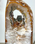 Large Natural Quartz Slice with Metallic Stand - MWS2248