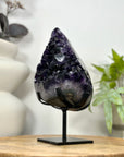 A+ Grade Amethyst Cluster from Uruguay on Metal Stand - MWS3053