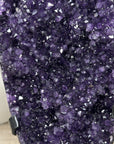 Natural Deep Purple Amethyst Cluster on Metal Stand - MWS3211