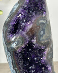Deep Purple Amethyst Crystal Formation with Metal Stand - MWS2316