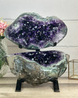 Huge 43 lb Natural Amethyst & Green Jasper Geode - MWS2994