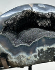 Stunning Black Amethyst & Agate Natrual Geode - MWS1384