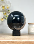 Dyed Quartz & Banded Agate Sphere Geode - SPH0146