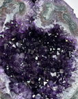 Masive Natural Green Jasper & Amethyst Geode - MWS1145
