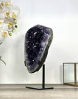 Uruguayan Amethyst Geode with Deep Purple Crystals – Natural Cluster Display on Stand - MWS2819