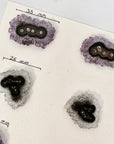 Unique Amethyst & Quartz Stalactite Slices Set - Natural Crystal for Handmade Jewelry - STS0059