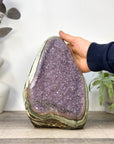Huge Natural Amethyst Cathedral with Unique Green Jasper Shell - CBP1430