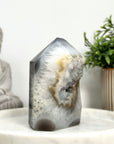 Natual Agate, Quartz & Stone Obelisk Tower - STP0137