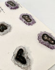 Unique Amethyst & Quartz Stalactite Slices Set - Natural Crystal for Handmade Jewelry - STS0059