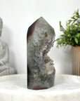 Beautiful Amethyst Tower with Calcite Specimen - STP0140