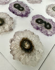 Unique Amethyst Stalactite Slices Set - Natural Crystal for Handmade Jewelry - STS0082