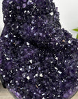 A Grade Natural Amethyst Crystal Specimen on Metal Stand - MWS3390