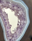 Large Amethyst and Agate Slice Portal with Stand for Home Decor Display - MWS2667