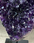 Uruguayan Amethyst Crystal Geode on Stand – Vibrant Purple Druzy - MWS2181