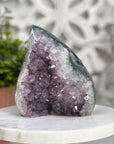 Natural Amethyst Crystal flame Carving - FST0084