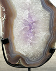 Amethyst Quartz & Banded Agate Geode Slice - MWS2999
