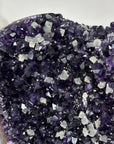 Deep Purple Natural Amethyst Gode with Calcite Inclusions - MWS1767