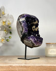 Natural Amehyst Cluster Geode with Calcite Inclusion - MWS2056
