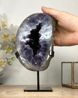 Natural Amethyst Geode with Large Deep Purple Crystals - MWS1983