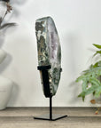 Natural Green Jasper & Quartz Geode Slice Portal - MWS3241