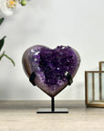 Beautiful Amethyst & Agate Stone Heart - HST0304