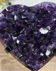 Deep Purple Uruguayan Amethyst Heart Carving - HST0242