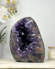 Natural XXL Amethyst & Agate Geode, Huge Deep Purple Crystals - CBP1097