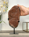 Orange Tone Druzy Specimen on Metal Stand - MWS2702