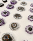 High-Quality Amethyst, Quartz & Jasper Stalactite Slices for Jewelers - Wholesale Bulk Pack - STS0058