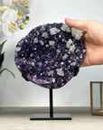 Top Grade Natural Amethyst Cluster with Calcite Formations - MWS2217