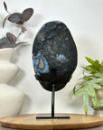 Large Natural Amethyst Geode on Metal Stand - MWS3136