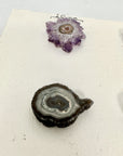 Natural amethyst Jasper & Quartz Stalactite Slices Wholesale Flat - Ideal for Pendants - STS0060