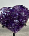 Deep purple Amethyst Heart - Metal Stand included - HST0298