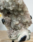 Rare Jasper & Quartz Druzy Stalactite Covered with Calcite Crystals - MWS0383