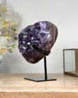 Deep purple Amethyst Heart - Metal Stand included - HST0245