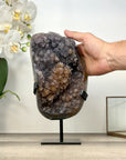 Natural Quartz & Citrine Cluster on Metal Stand - MWS2982