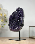 A+ Grade Natural Amethyst Crystal, Metalic Stand Included - MWS1891