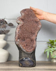 Huge 17 in Tall Natural Sugar Quartz Statement Piece from Uruguay - CBP1442
