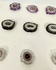 Natural amethyst Jasper & Quartz Stalactite Slices Wholesale Flat - Ideal for Pendants - STS0060