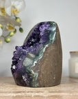 Deep Purple Amethyst Geode with Green Jasper Matrix - CBP1090