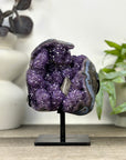 Natural Amethyst & Calcite Formation with Stalactites and Blue Agate Shell - MWS3287